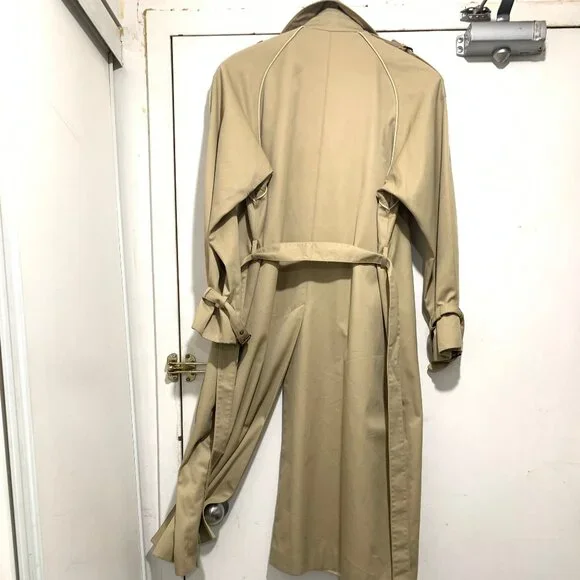 VINTAGE CYCLONE BY UTEX MADE IN ROMANIA BELTED TRENCH COATS SIZE 14 - Picture 3 of 16